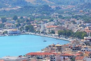 Paysage grece avec voiliers